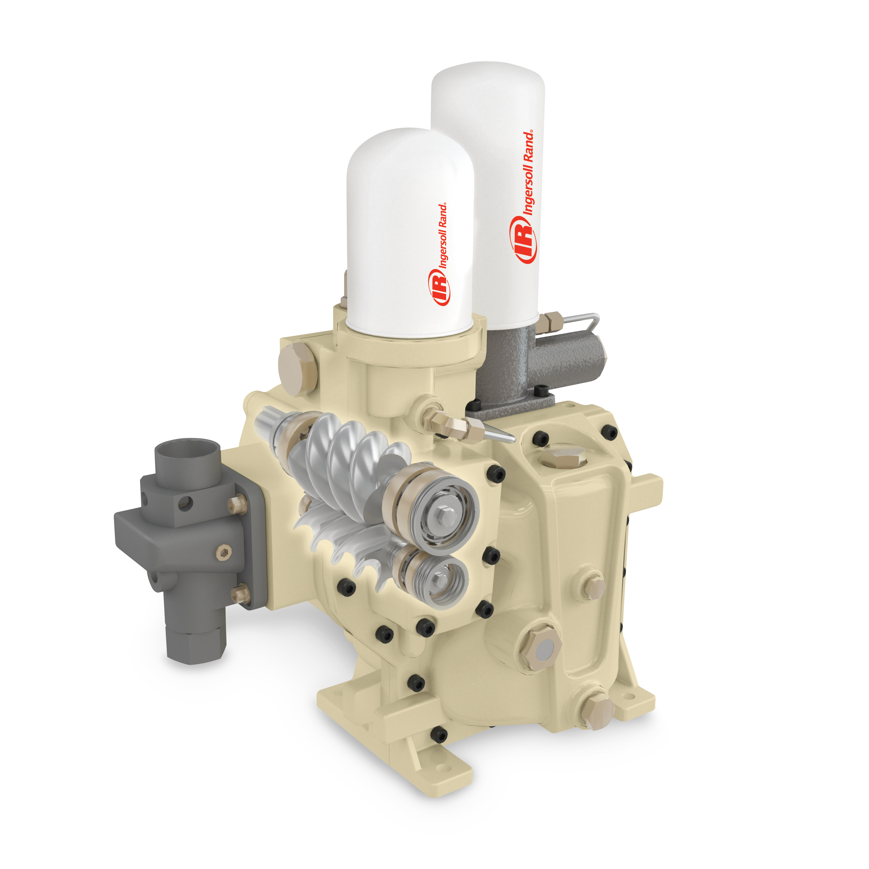 RSeries411kW Rotary Oil Flooded Compressor Airend Ghosted